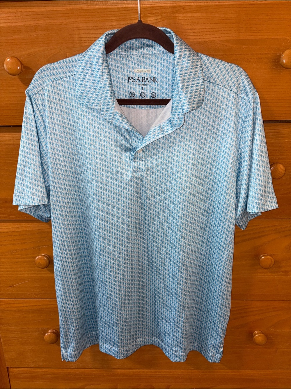 Jos. A. Bank Light Blue Micro-Pattern Polo